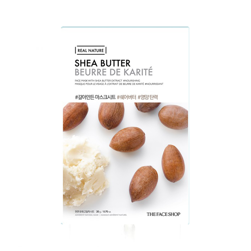THEFACESHOP Real Nature Sheet Mask (Shea Butter) - Bundle of 10