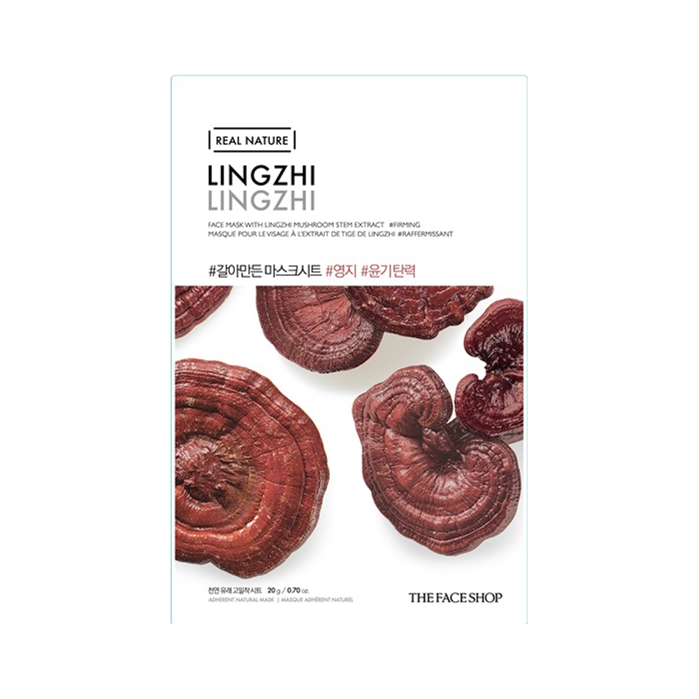 THEFACESHOP Real Nature Sheet Mask (Lingzhi) - Bundle of 10