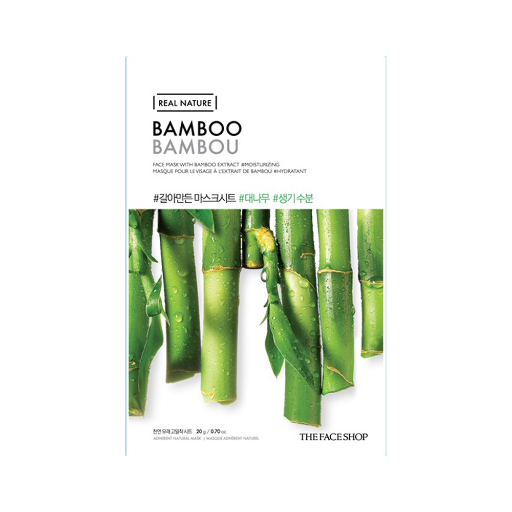 THEFACESHOP Real Nature Sheet Mask (Bamboo) - Bundle of 10