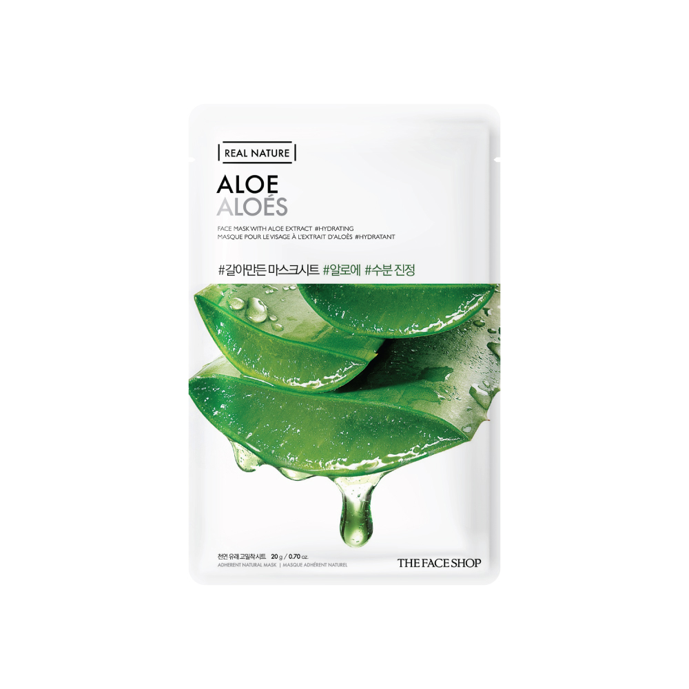 THEFACESHOP Real Nature Sheet Mask (Aloe) - Bundle of 10
