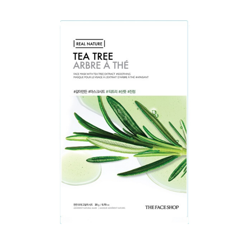 THEFACESHOP Real Nature Sheet Mask (Tea Tree) - Bundle of 10