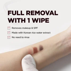 THEFACESHOP Rice Water Bright Cleansing Wipes (50 pcs) - Image 3