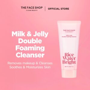 THEFACESHOP Rice Water Bright Milk & Jelly Foaming Cleanser 190ml