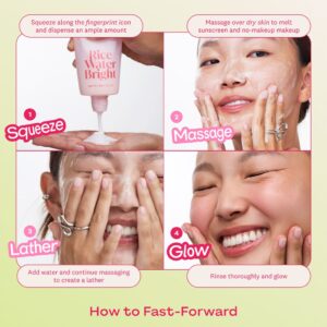 THEFACESHOP Rice Water Bright Milk & Jelly Foaming Cleanser 190ml - Image 7