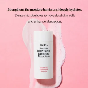 SU:M37° Micro-Active Pink Vitamin Bubbletox Mask Pack - Image 4