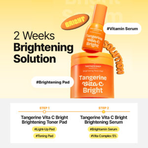 THEFACESHOP Tangerine Vita C Bright Brightening Toner Pad 180ml - Image 7