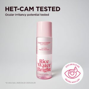 THEFACESHOP Rice Water Bright Lip & Eye Makeup Remover 110ml - Image 5