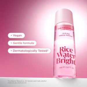 THEFACESHOP Rice Water Bright Lip & Eye Makeup Remover 110ml - Image 6